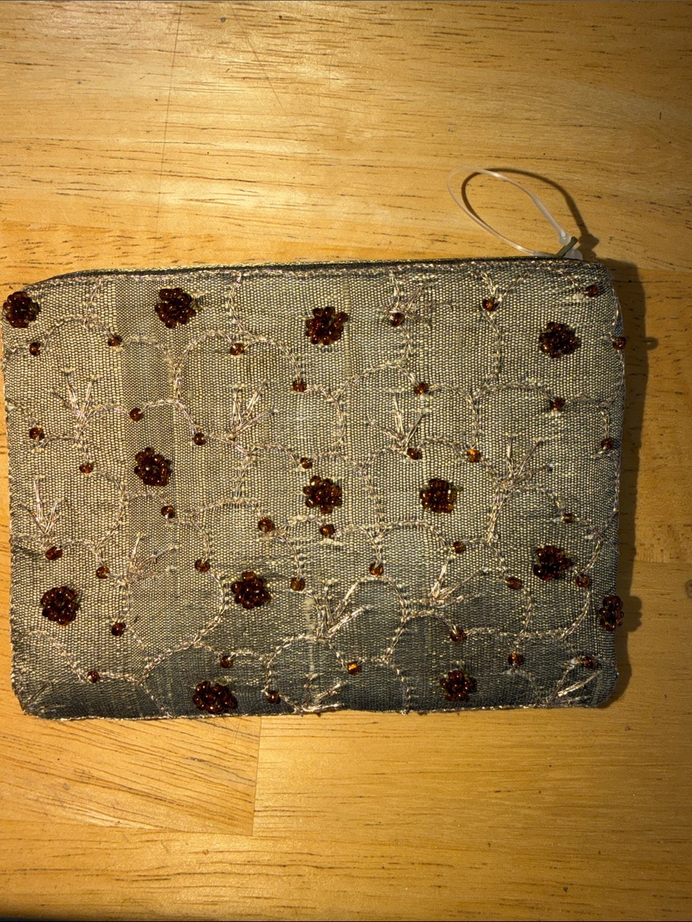Vintage Embellished Beaded Floral jewelry case